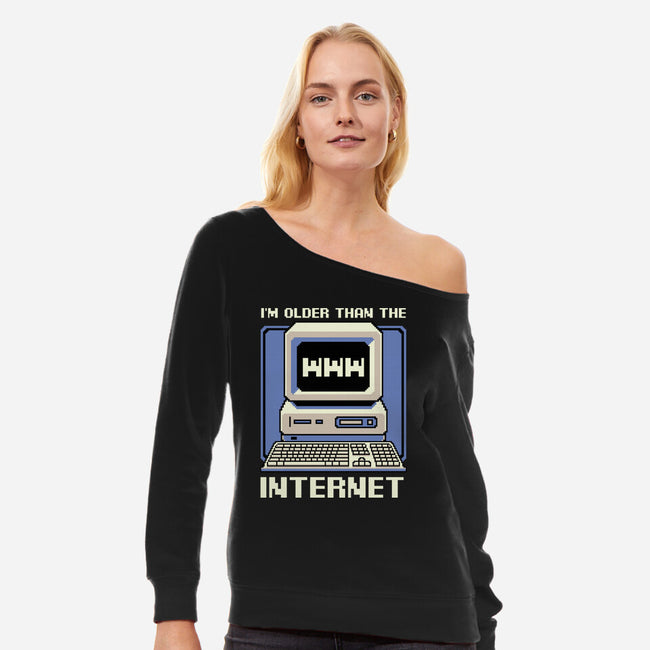 Older Than The Internet-Womens-Off Shoulder-Sweatshirt-Studio Mootant