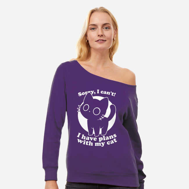 I Like Cats Not People-Womens-Off Shoulder-Sweatshirt-Studio Mootant