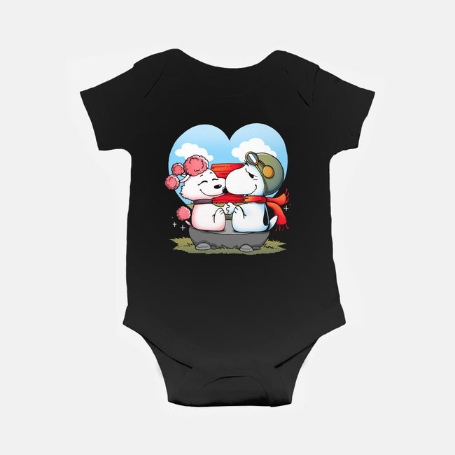 Valentine Dogs-Baby-Basic-Onesie-Vallina84