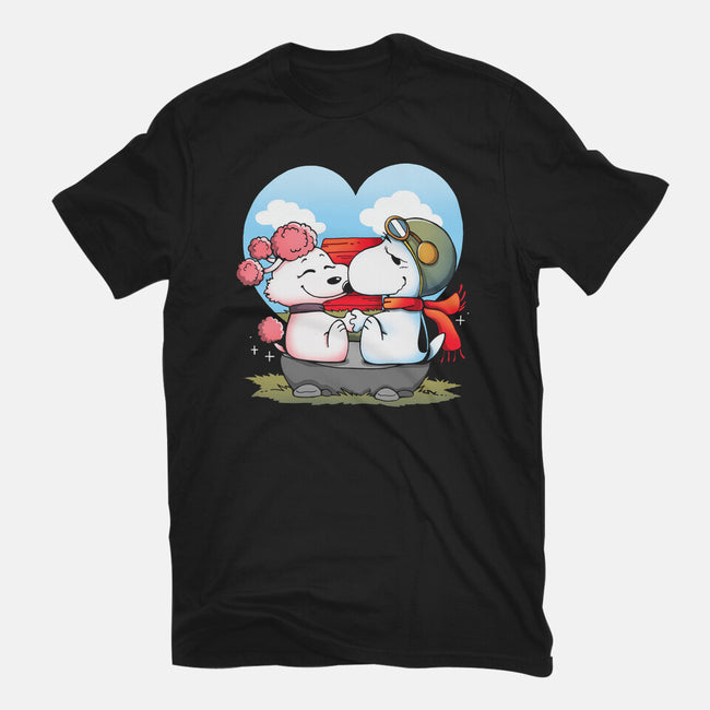 Valentine Dogs-Womens-Basic-Tee-Vallina84