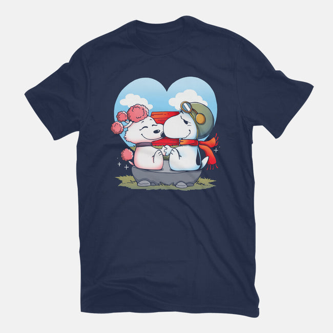 Valentine Dogs-Womens-Basic-Tee-Vallina84