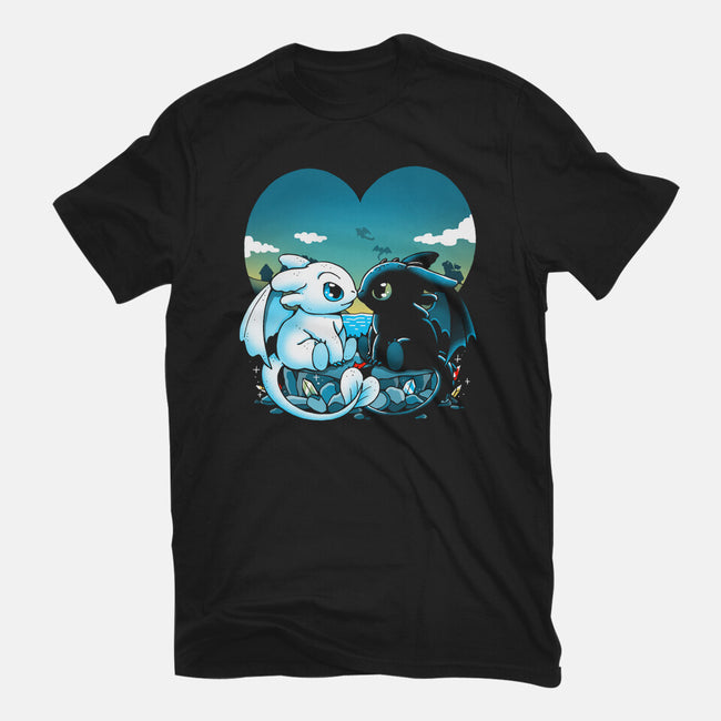 Valentine Dragons-Womens-Fitted-Tee-Vallina84