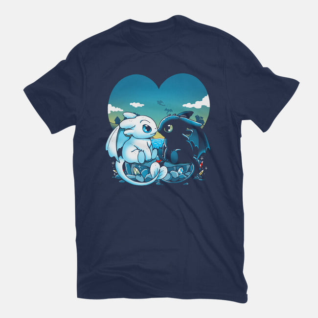 Valentine Dragons-Womens-Fitted-Tee-Vallina84