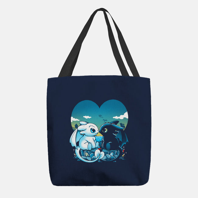 Valentine Dragons-None-Basic Tote-Bag-Vallina84