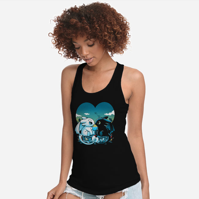 Valentine Dragons-Womens-Racerback-Tank-Vallina84