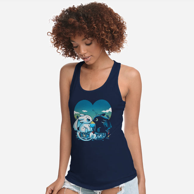 Valentine Dragons-Womens-Racerback-Tank-Vallina84