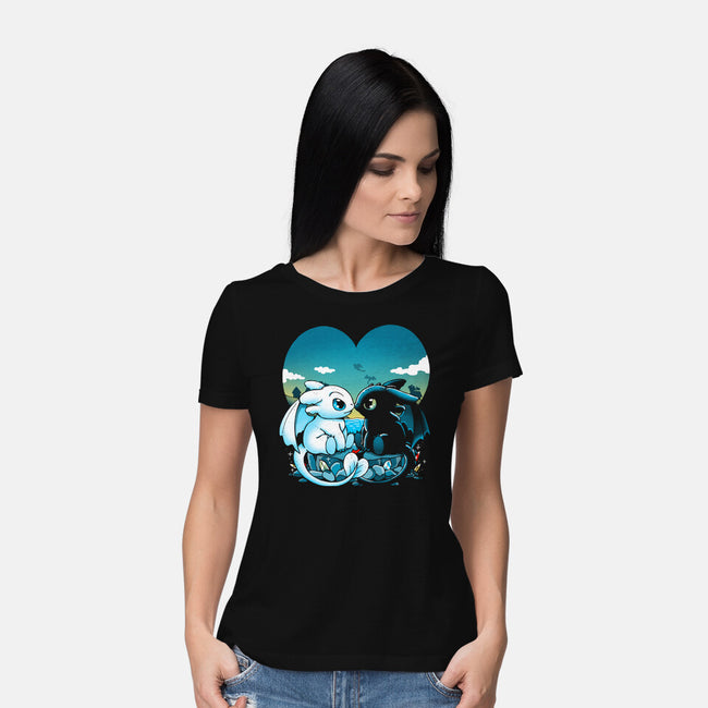 Valentine Dragons-Womens-Basic-Tee-Vallina84