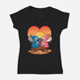 Valentine Experiment-Womens-V-Neck-Tee-Vallina84