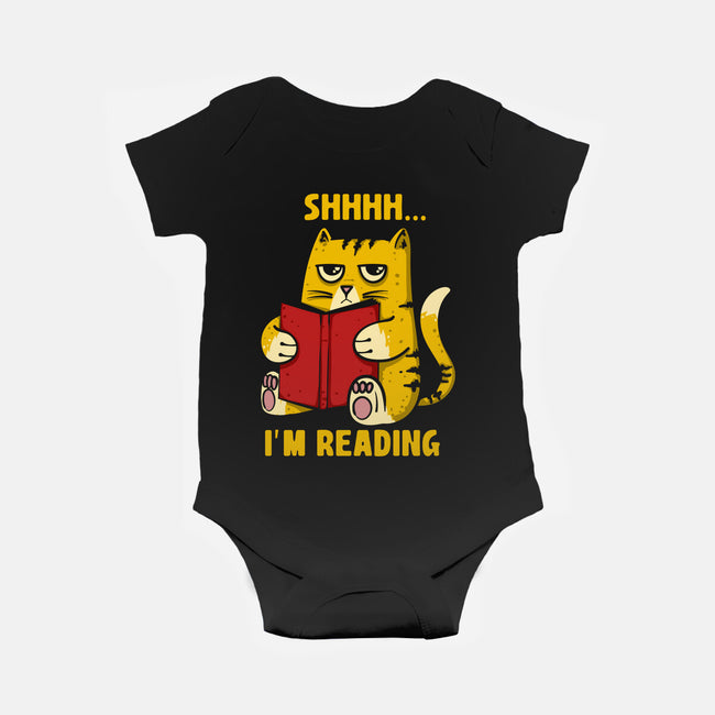 Shhhh I'm Reading-Baby-Basic-Onesie-sebasebi