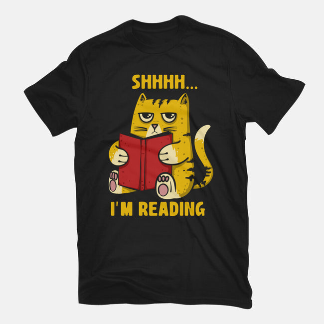 Shhhh I'm Reading-Mens-Heavyweight-Tee-sebasebi