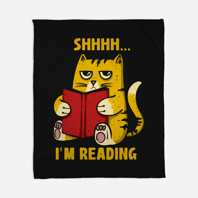 Shhhh I'm Reading-None-Fleece-Blanket-sebasebi