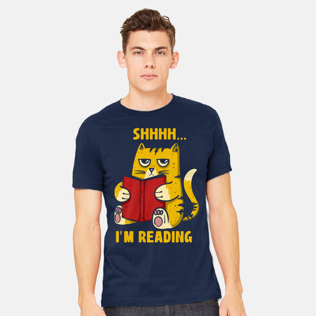 Shhhh I'm Reading-Mens-Heavyweight-Tee-sebasebi