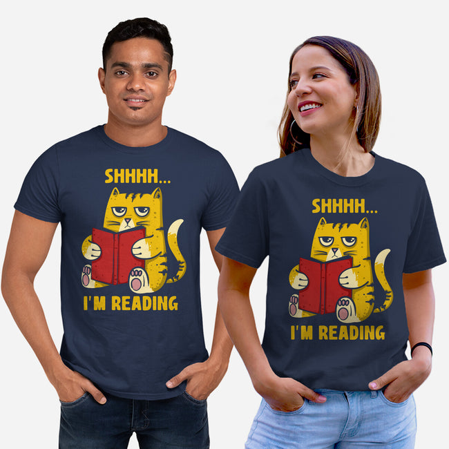 Shhhh I'm Reading-Unisex-Basic-Tee-sebasebi