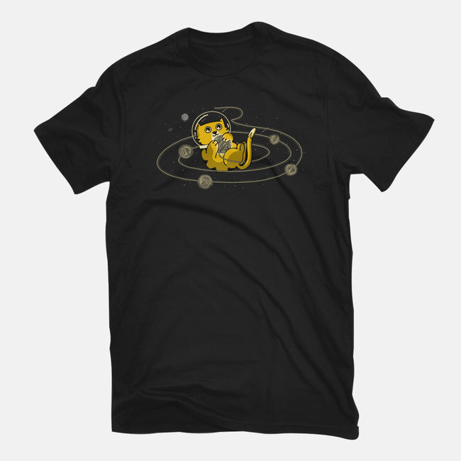 Space Cat-Womens-Fitted-Tee-sebasebi