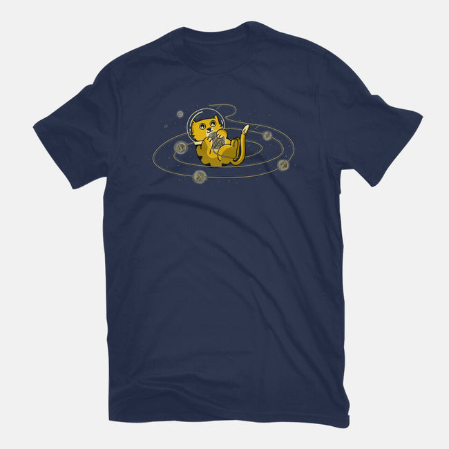 Space Cat-Womens-Fitted-Tee-sebasebi