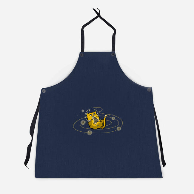 Space Cat-Unisex-Kitchen-Apron-sebasebi