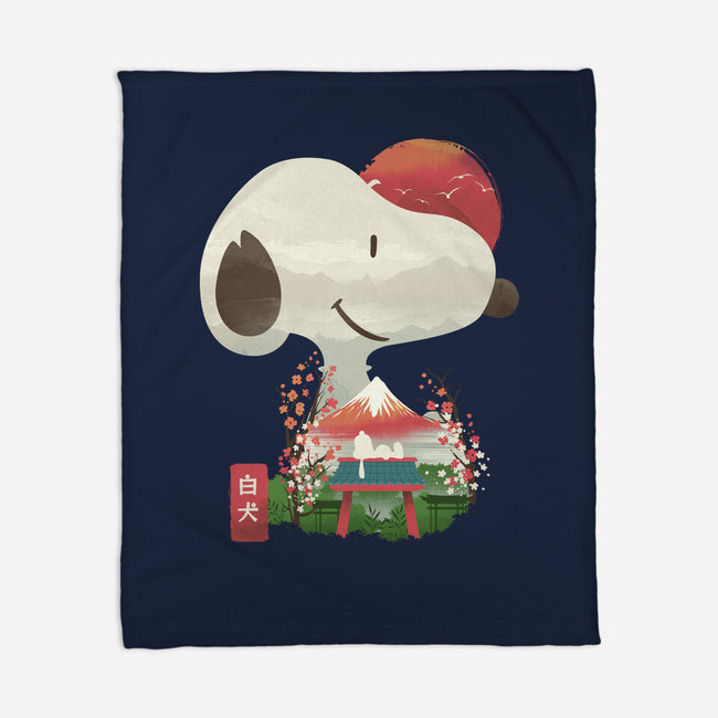 Ukiyo-e Good Dog-None-Fleece-Blanket-dandingeroz