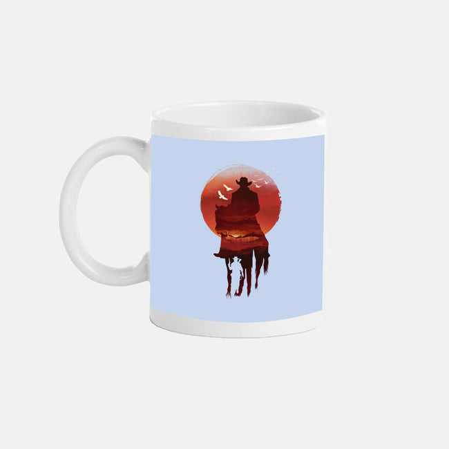 Red Sunset Cowboy-None-Mug-Drinkware-dandingeroz