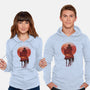 Red Sunset Cowboy-Unisex-Pullover-Sweatshirt-dandingeroz