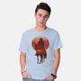 Red Sunset Cowboy-Mens-Basic-Tee-dandingeroz