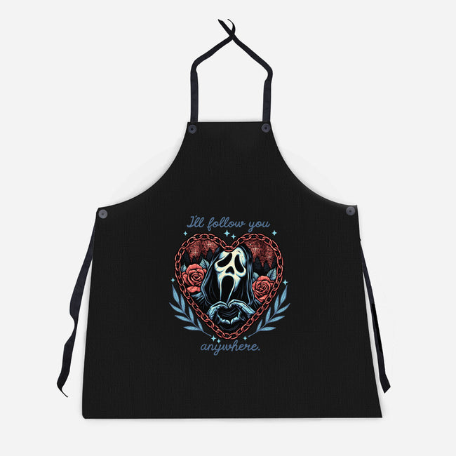 Following Anywhere-Unisex-Kitchen-Apron-glitchygorilla