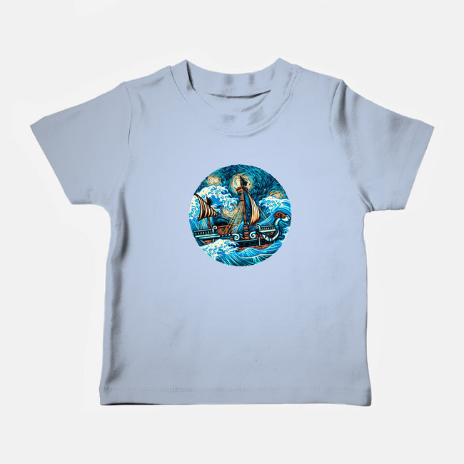 Pirate Waves-Baby-Basic-Tee-glitchygorilla