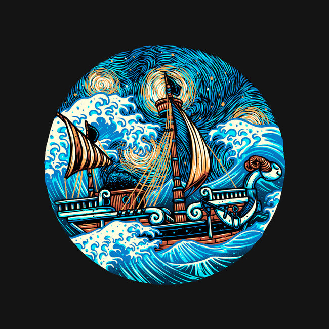 Pirate Waves-None-Adjustable Tote-Bag-glitchygorilla