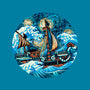 Pirate Waves-None-Drawstring-Bag-glitchygorilla