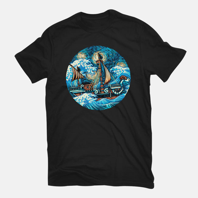 Pirate Waves-Unisex-Basic-Tee-glitchygorilla