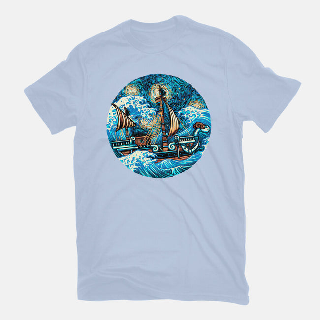 Pirate Waves-Womens-Basic-Tee-glitchygorilla