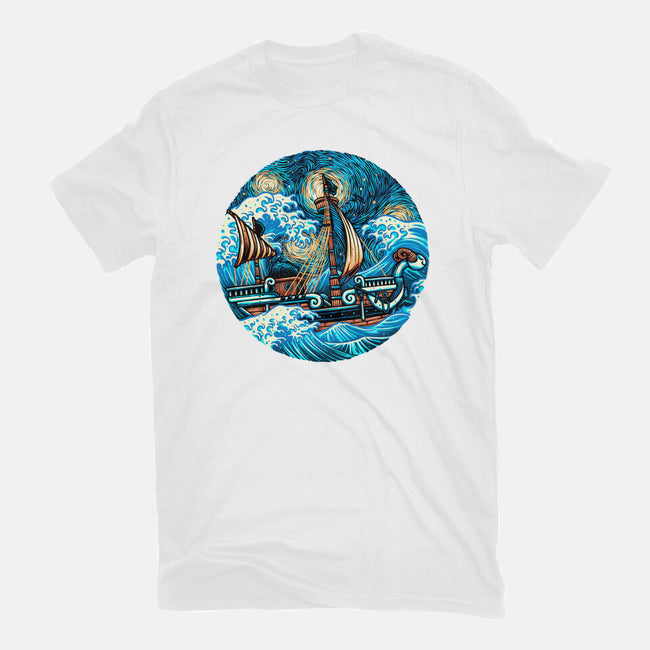 Pirate Waves-Womens-Basic-Tee-glitchygorilla