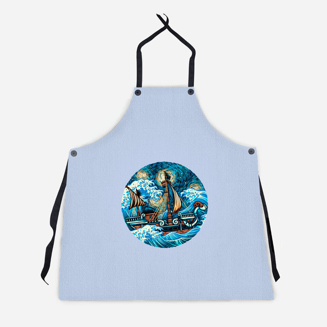 Pirate Waves-Unisex-Kitchen-Apron-glitchygorilla