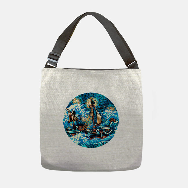 Pirate Waves-None-Adjustable Tote-Bag-glitchygorilla