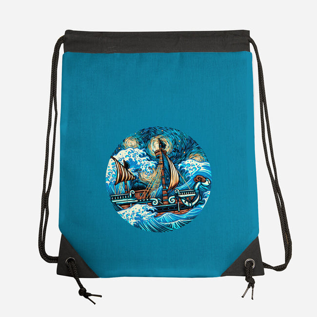 Pirate Waves-None-Drawstring-Bag-glitchygorilla