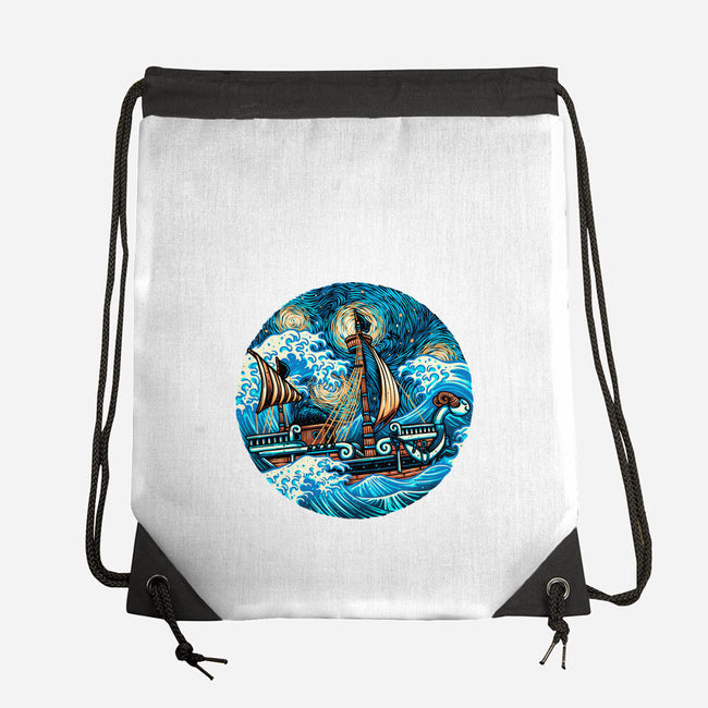 Pirate Waves-None-Drawstring-Bag-glitchygorilla