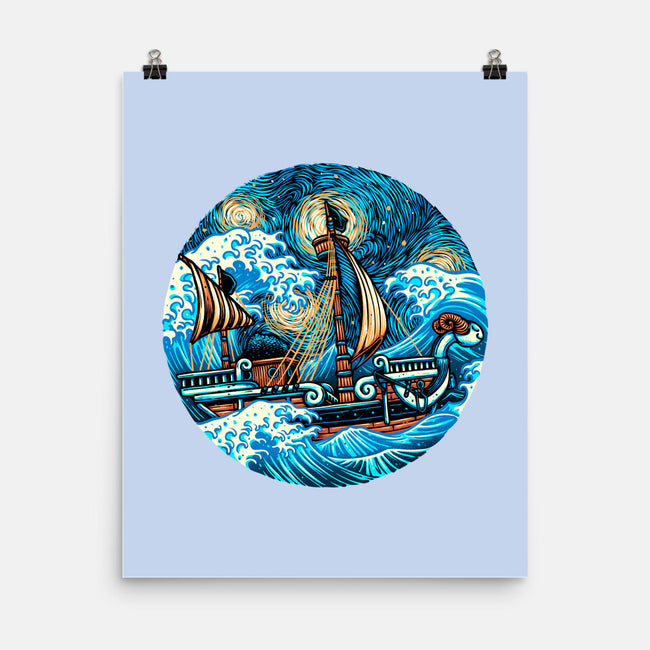 Pirate Waves-None-Matte-Poster-glitchygorilla