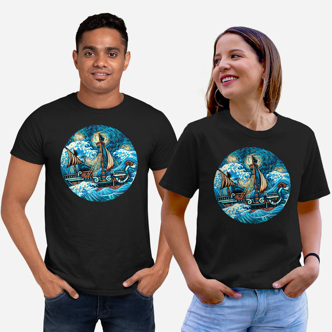 Pirate Waves-Unisex-Basic-Tee-glitchygorilla