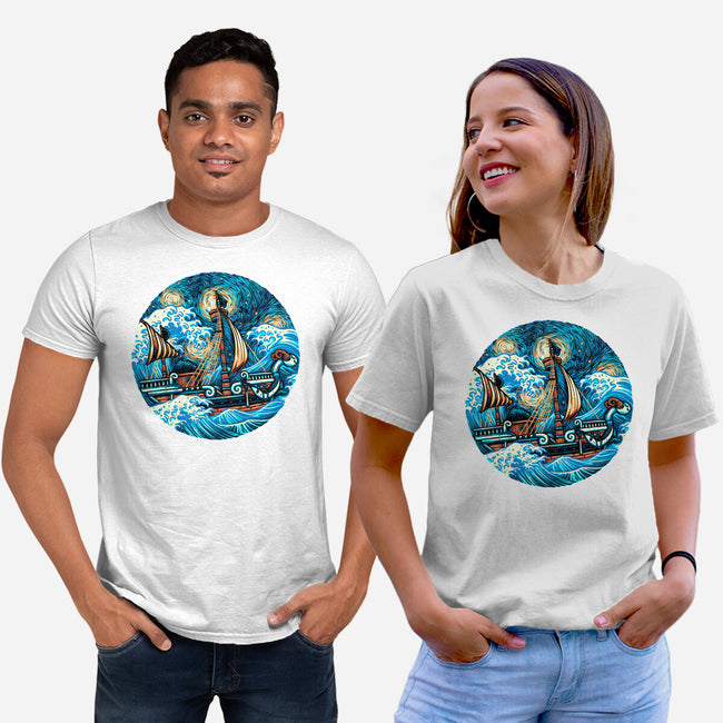 Pirate Waves-Unisex-Basic-Tee-glitchygorilla