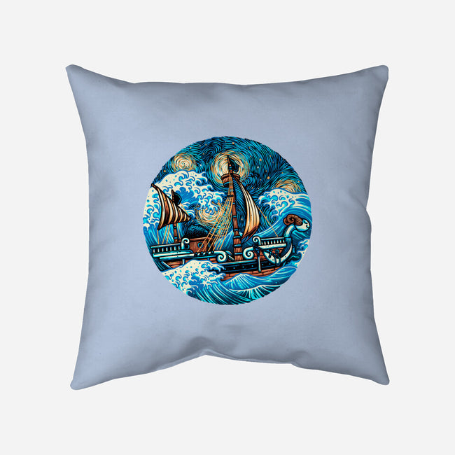 Pirate Waves-None-Removable Cover w Insert-Throw Pillow-glitchygorilla