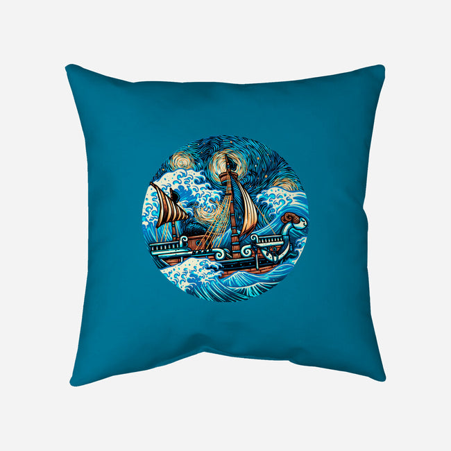 Pirate Waves-None-Removable Cover w Insert-Throw Pillow-glitchygorilla