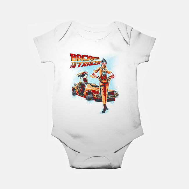 Back To The Tracer-Baby-Basic-Onesie-yumie