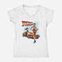 Back To The Tracer-Womens-V-Neck-Tee-yumie