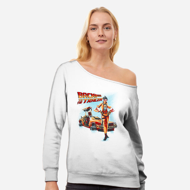 Back To The Tracer-Womens-Off Shoulder-Sweatshirt-yumie