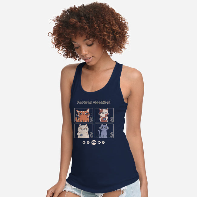 Morning Meetings-Womens-Racerback-Tank-yumie