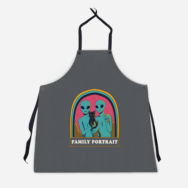 Portrait Family-Unisex-Kitchen-Apron-yumie