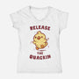 Release The Quackin-Womens-V-Neck-Tee-kg07