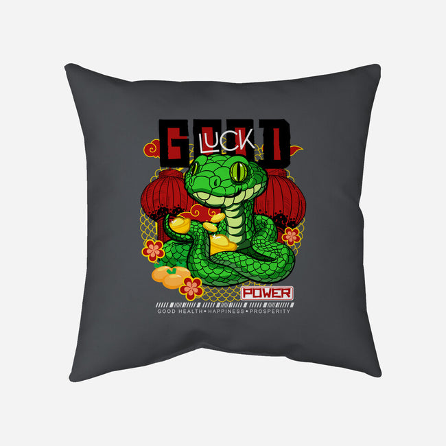 Good Luck Snake-None-Removable Cover w Insert-Throw Pillow-bloomgrace28