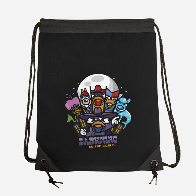 Darkwing Vs The World-None-Drawstring-Bag-jrberger