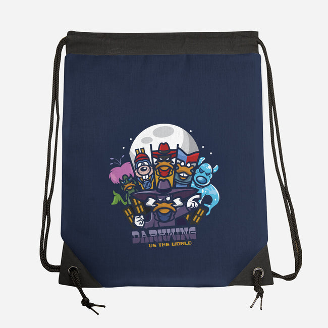 Darkwing Vs The World-None-Drawstring-Bag-jrberger