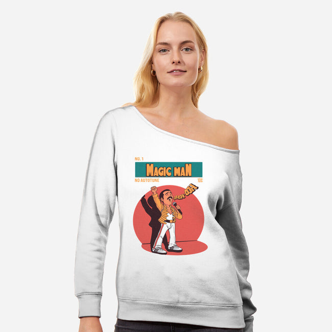 The Magic Man-Womens-Off Shoulder-Sweatshirt-P1yu5h